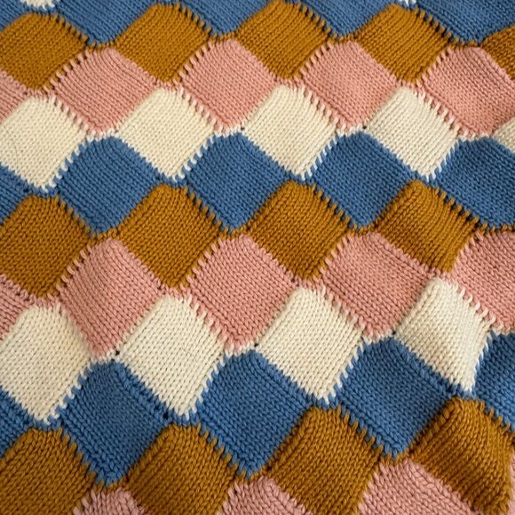 Kids Zara Argyle Sweater Size L Multicolor Knit Pullover - Picture 4 of 7